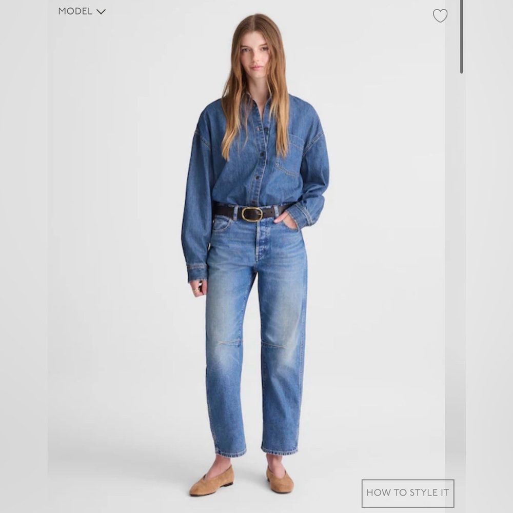 Madewell The Darted Barrel-Leg Jean